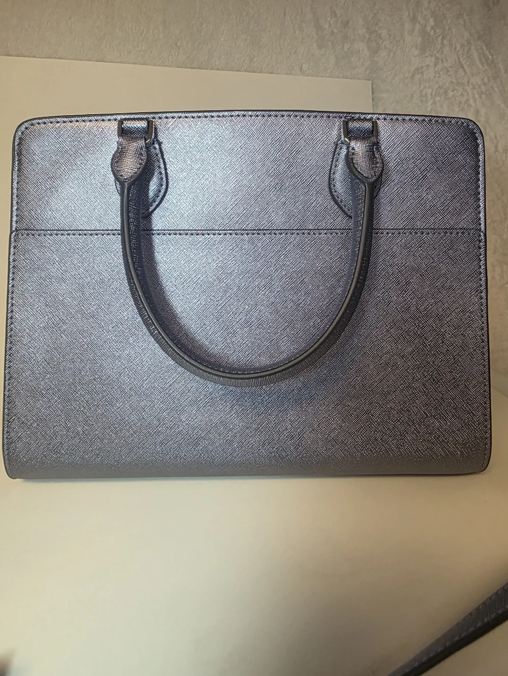 NWOT Kate Spade Madison Medium Satchel Shoulder Bag Candied Flower Lilac Silver